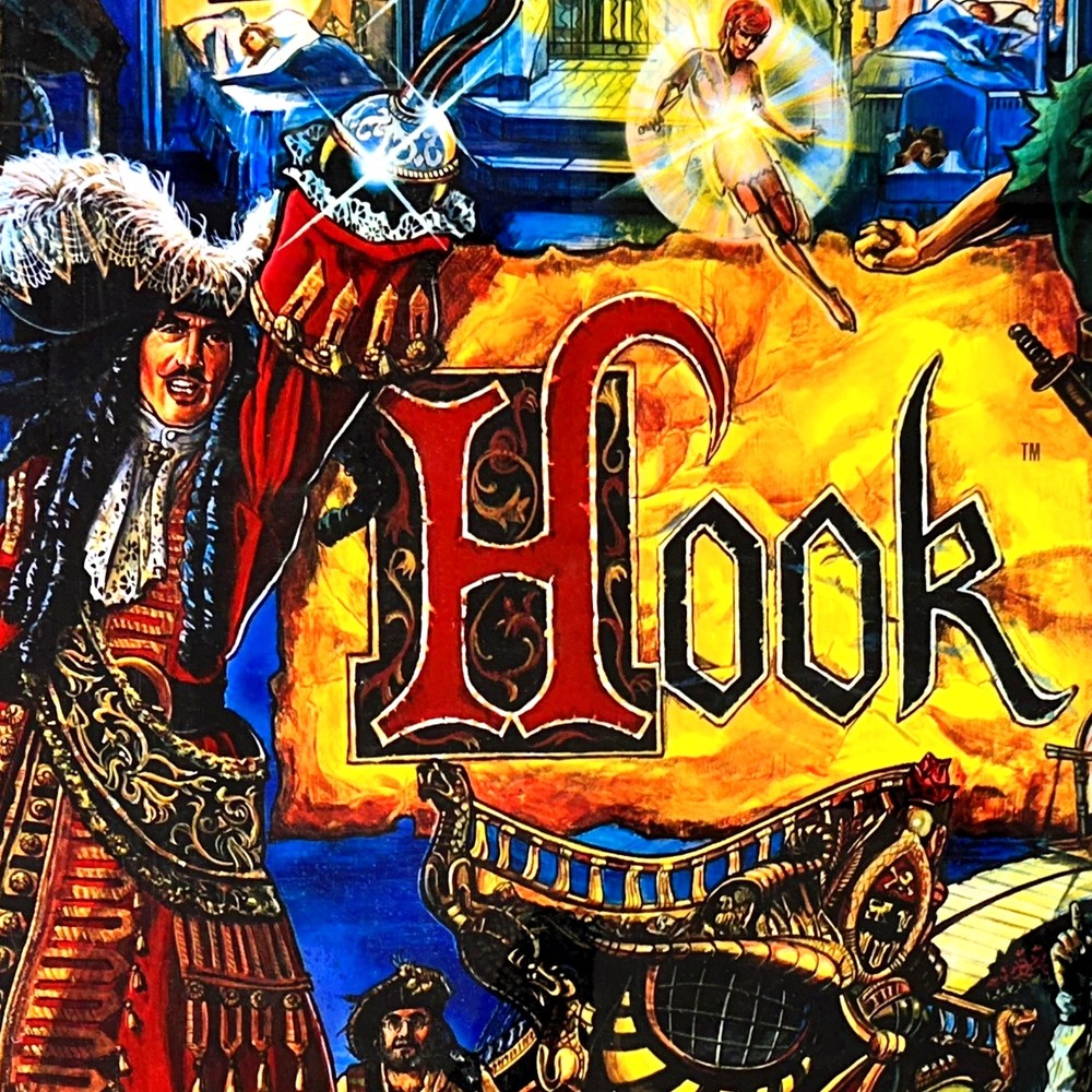 Data East Hook Pinball Machine Game Backglass Translite ORIGINAL NOS