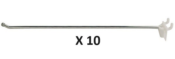 8 in. PLASTIC BACK COMMERCIAL PEGBOARD - SLATWALL HOOK