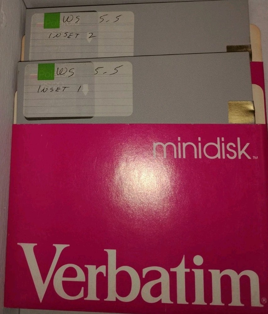 WS 5.5 & EASY Software/Programs – 5.25 Floppy Diskettes- Untested, Collector