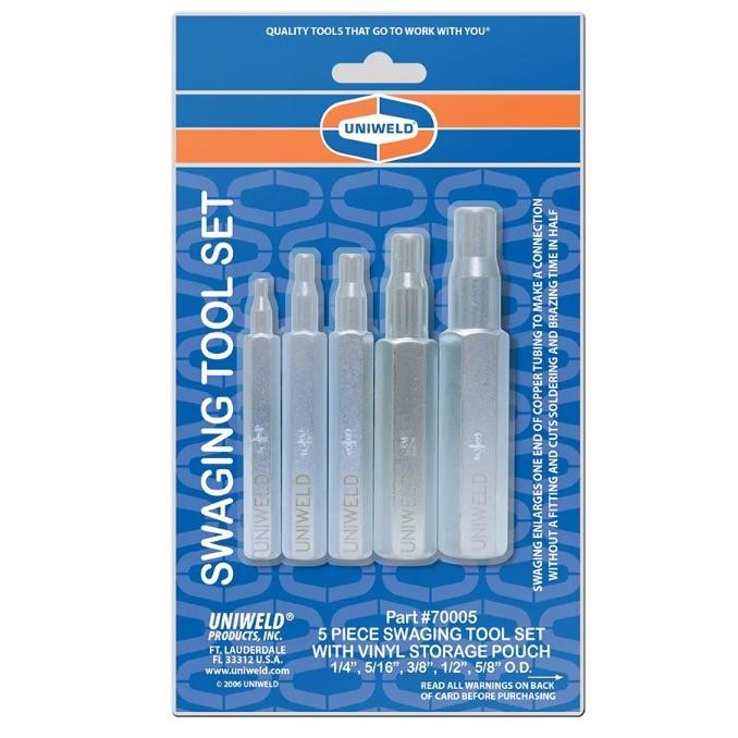 Uniweld 70005 Swaging Punch Kit Uniweld 1/4 5/16 3/8 5/8 in