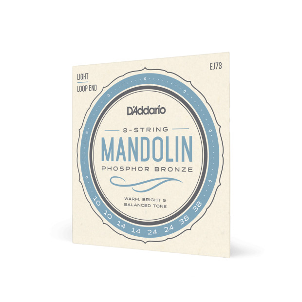D'Addario EJ73 Mandolin Strings, Phosphor Bronze, Light, 10-38
