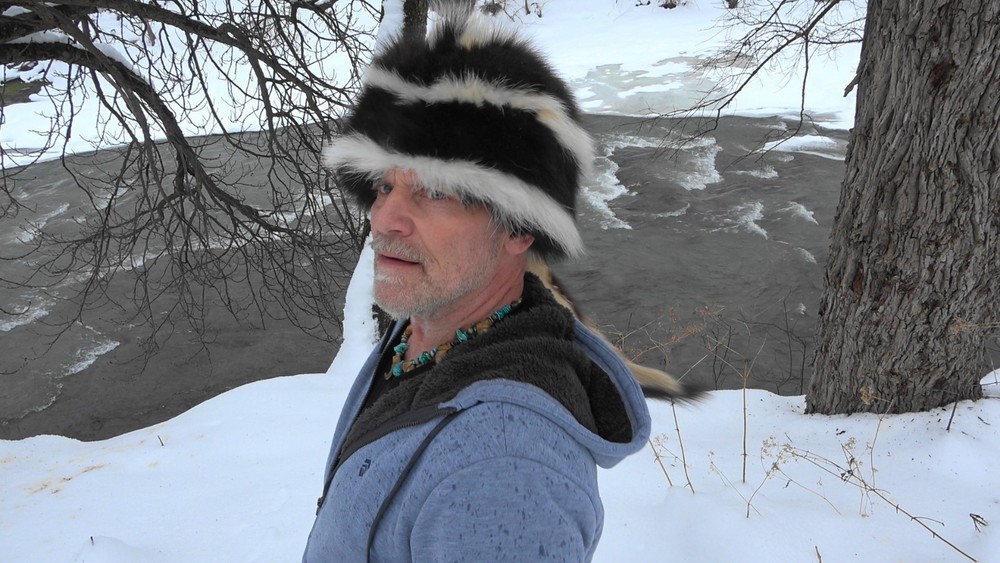 Skunk fur hat