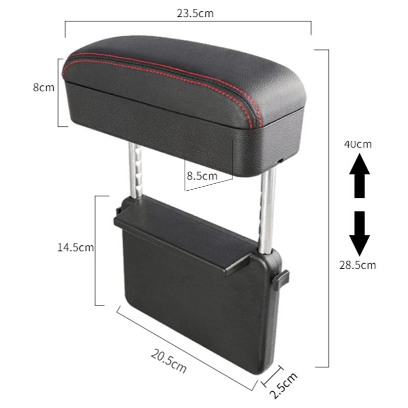 Car Armrest Support Elbow Rest Pad Armrest Extender Adjustable Armrest Height