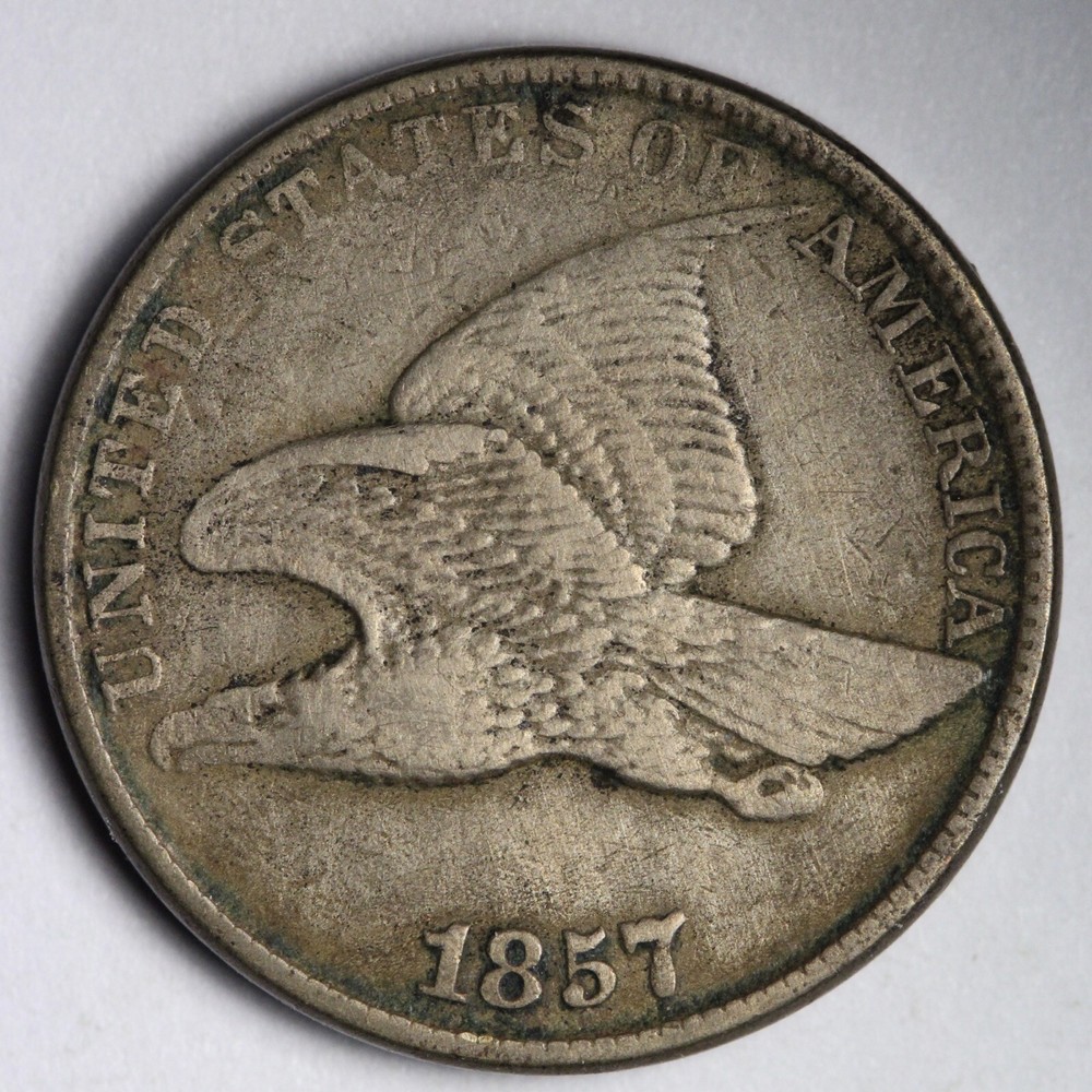1857 Mint ERROR Flying Eagle Cent Penny CHOICE VF+ E154 WEC