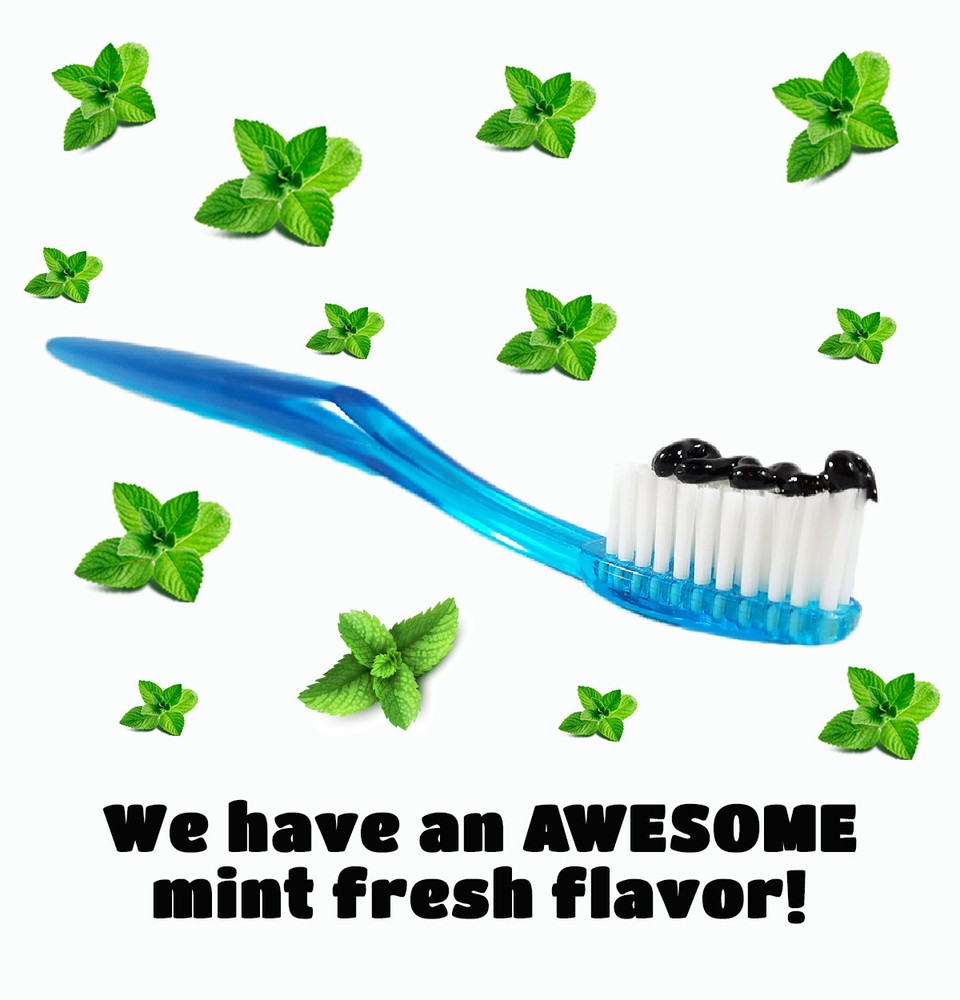 Carbon & Coco Activated Charcoal Teeth Whitening Powder Toothpaste Mint Tooth