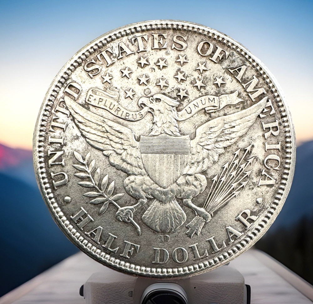 1908d 50c Barber Half Dollar AU