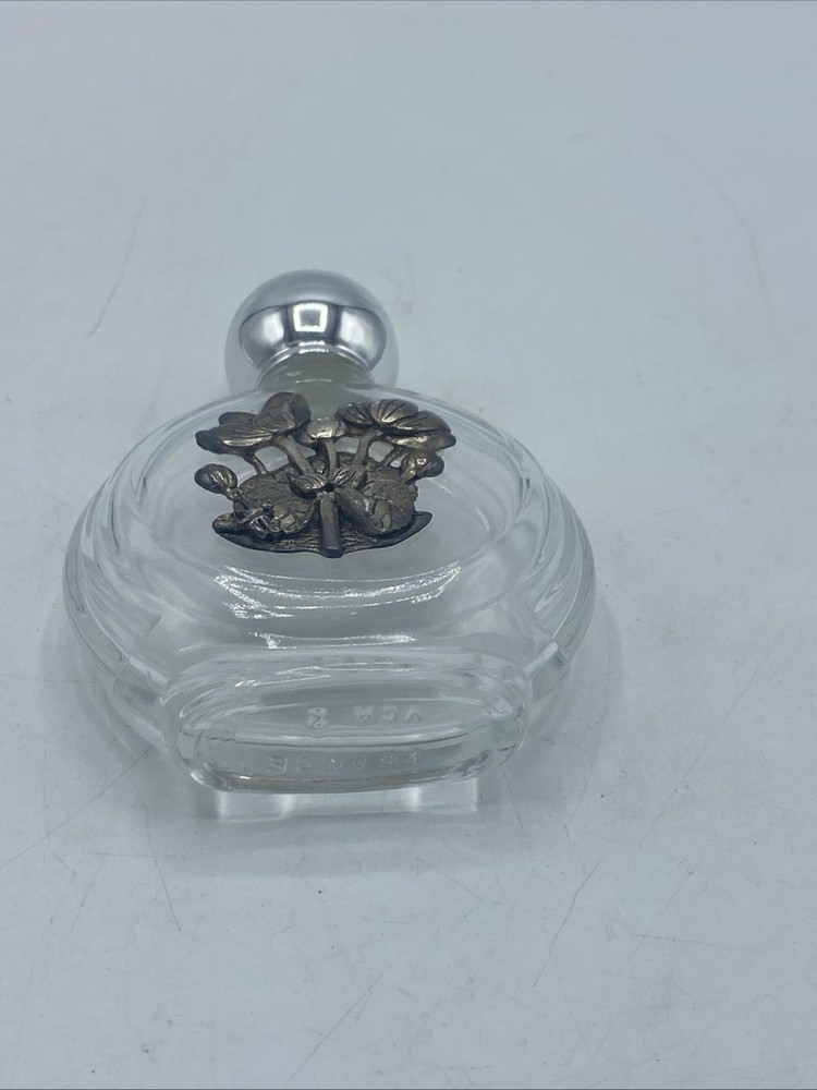 Silver Scenes Glass Perfume Bottle Boxed