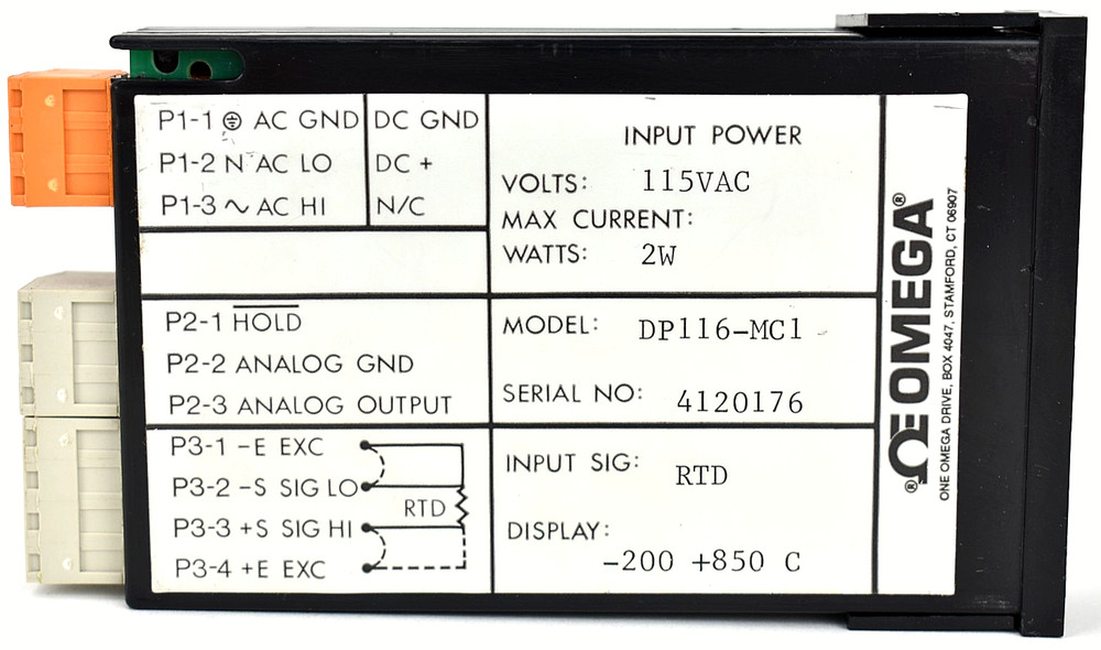 Omega DP116-MC1 Digital Panel Thermometer / Temperature Readout Display Meter