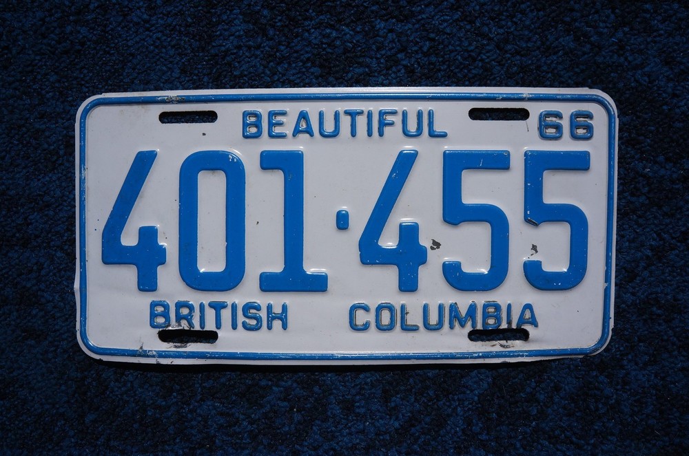 1966 British Columbia License Plate