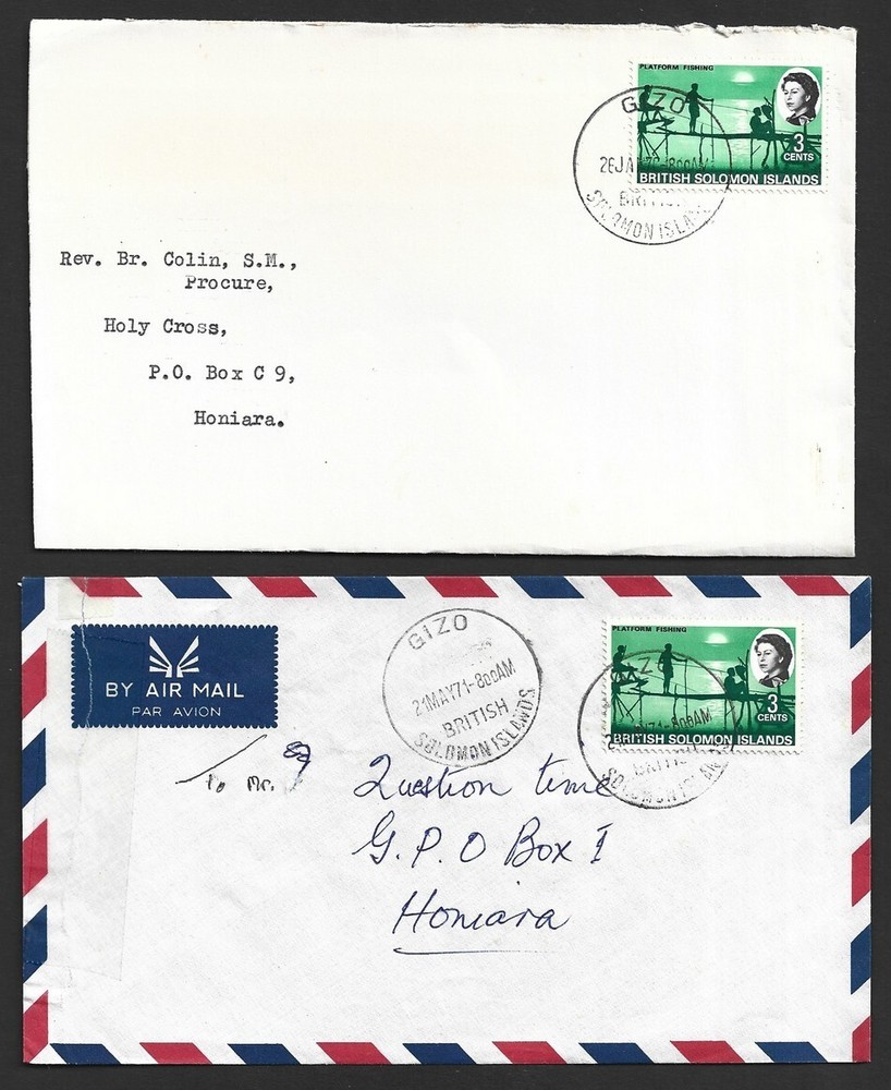 British Solomon Islands 1957-71 covers (11)