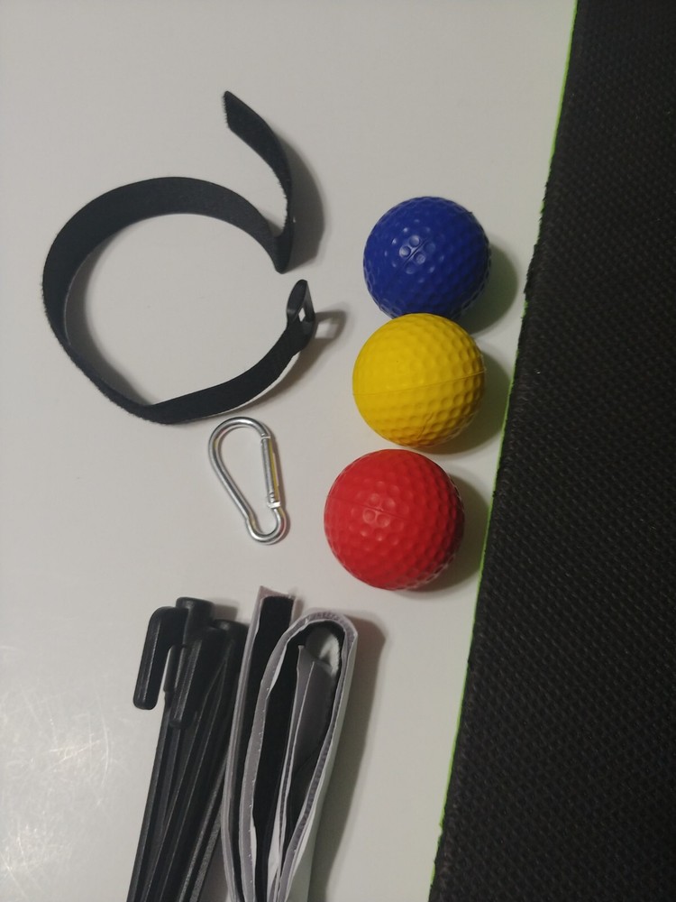 Golf Training Mat Swing Path Detection Indoor/Outdoor 3 Balls Stakes Practice