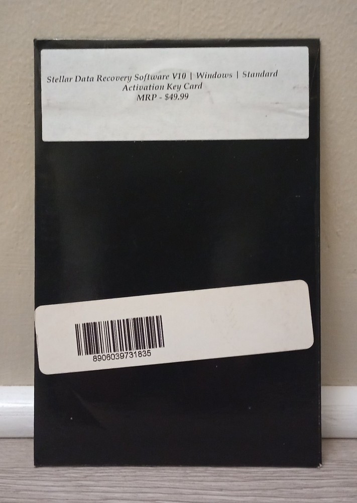Stellar Data Recovery Software V10 / Windows / Standard / Activation Key Card