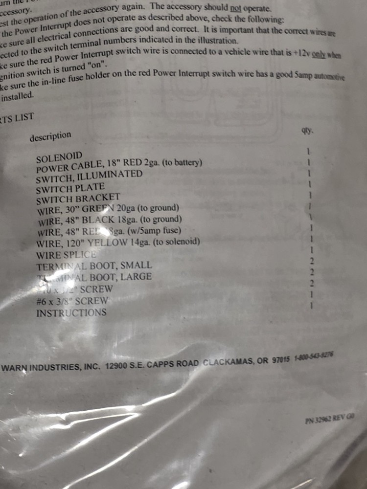 Warn 32963 Quick Connect WINCH ACCESSORIES