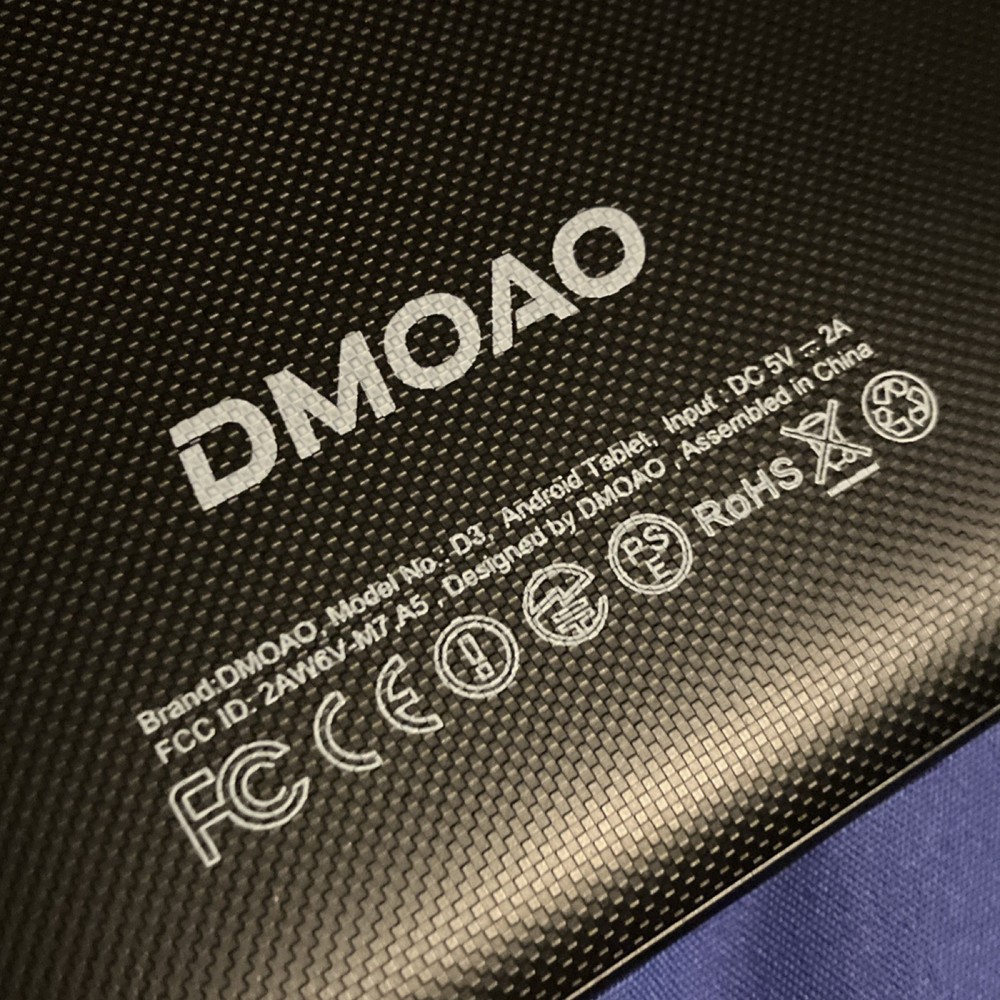DMOAO D3 Android Tablet Black Android OS MPN D3 2AW6V-M7 A5