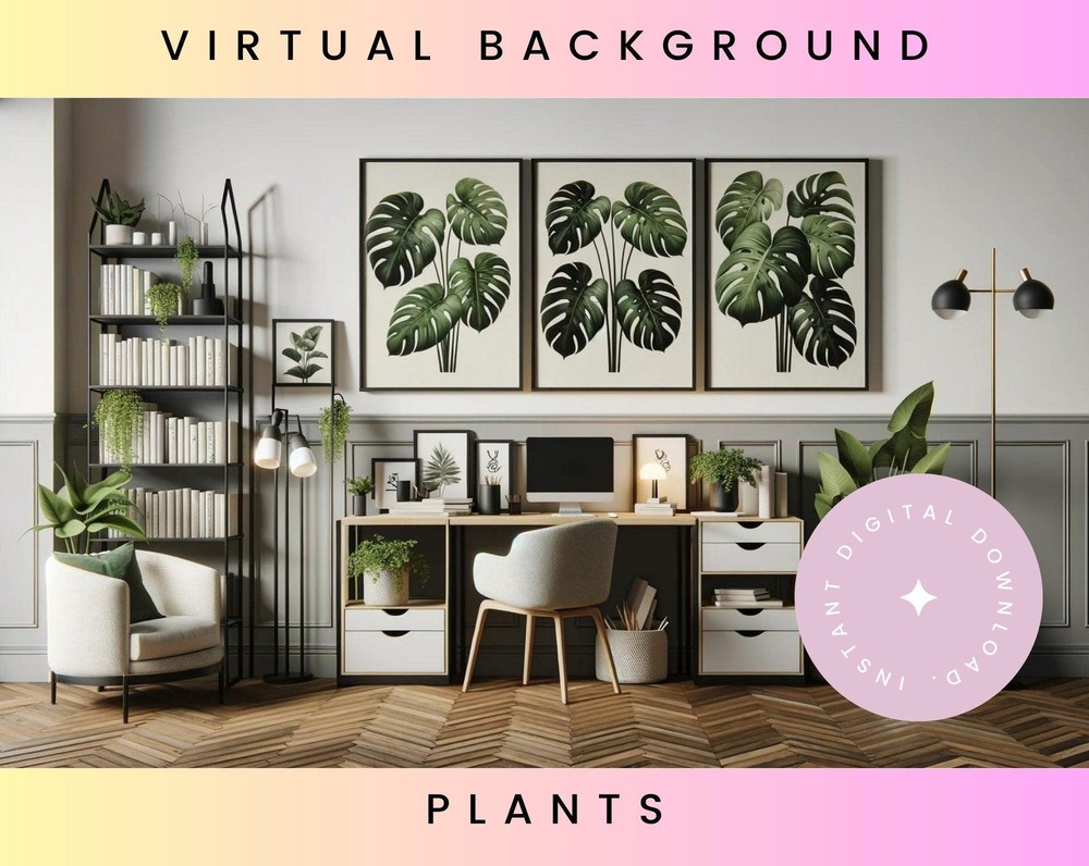 Monstera Plants Zoom Backgrounds