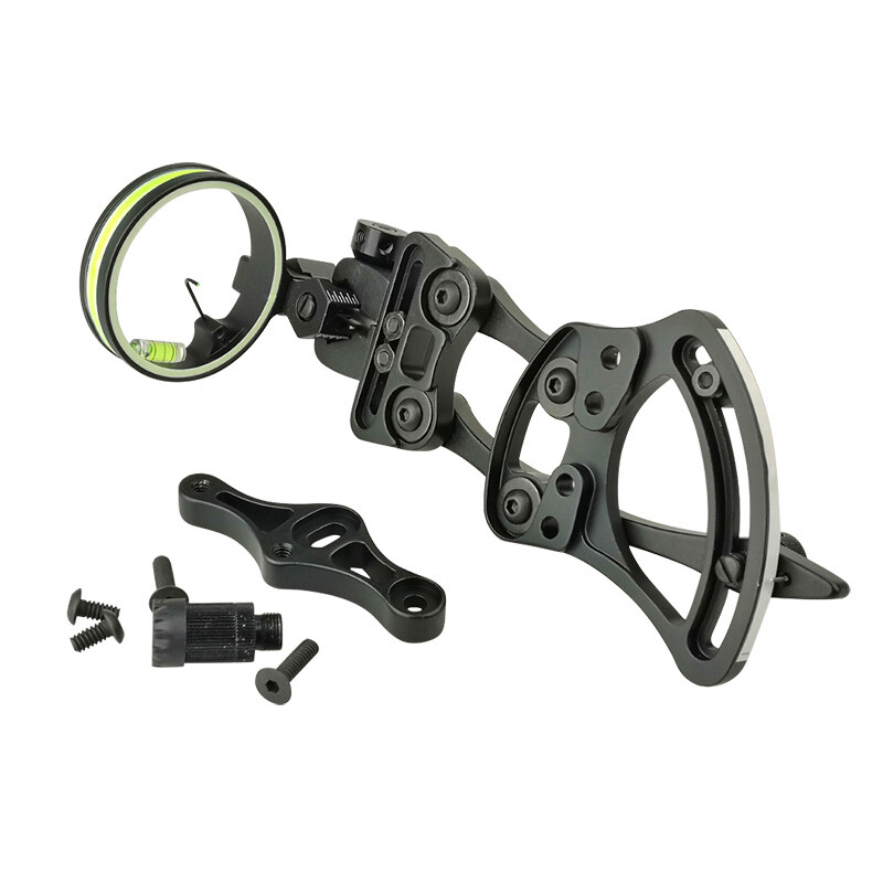 Archery Compound Bow Sight 1 Pin Professional Bow Sight Light Micro Adjustable