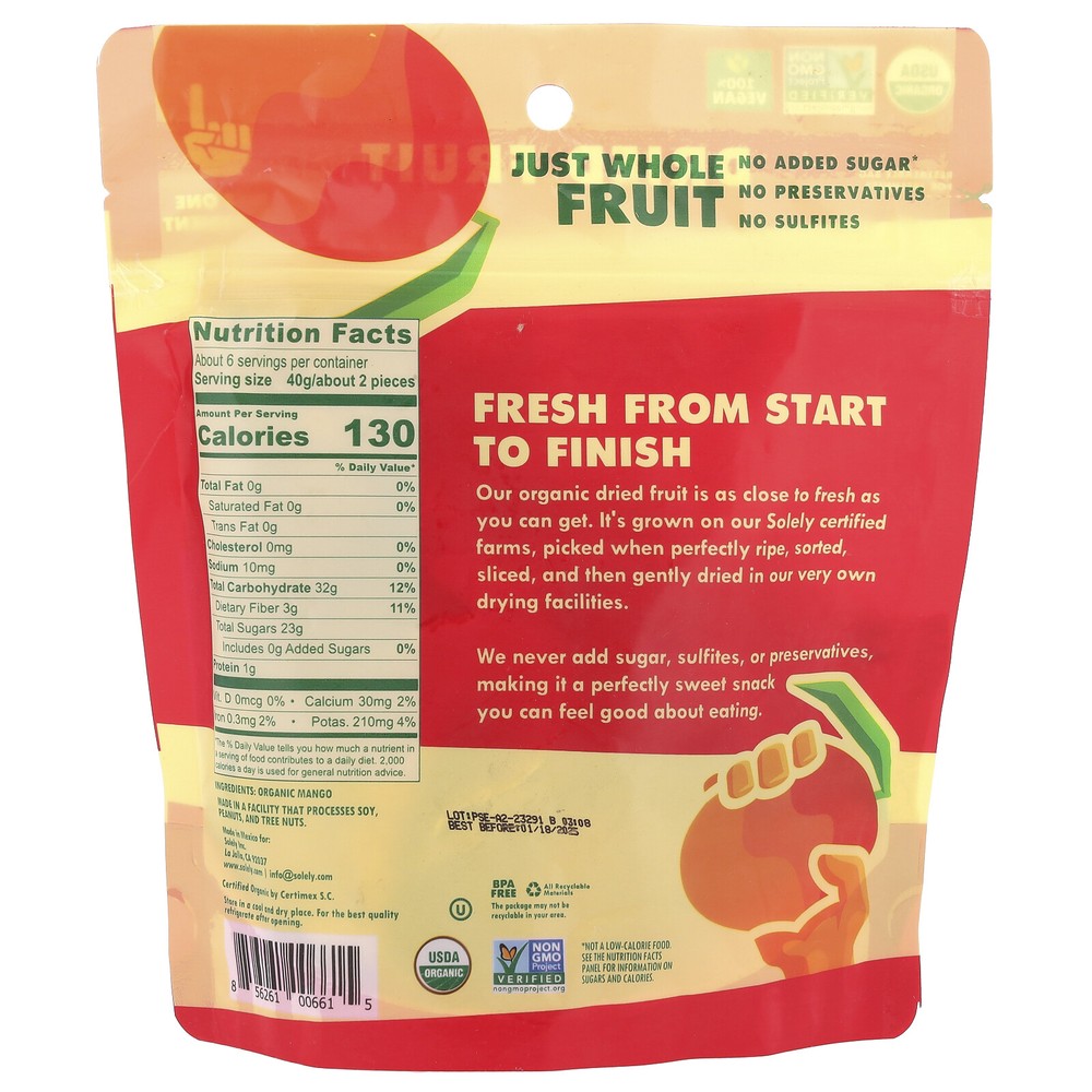 Organic Mango Halves, 8 oz (227 g)