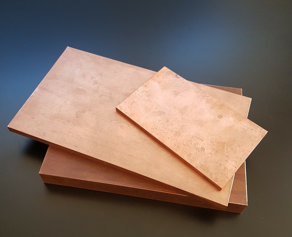 Copper 99,9% sheet / plate. New, 2mm thick - many sizes.