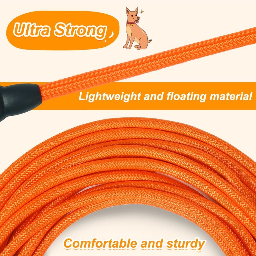 Floating Long Dog Leash, 32FT Long Leash for Dog Training, Lightweight Check ...