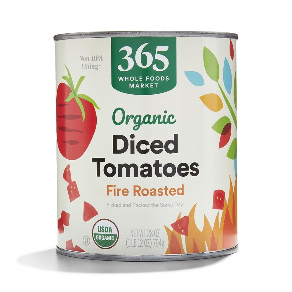 , Organic Diced Tomatoes, Fire Roasted, 28 Ounce