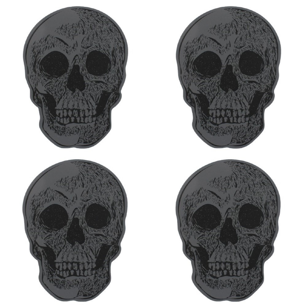 Grey Skull Coasters Novelty Gothic Gift Halloween