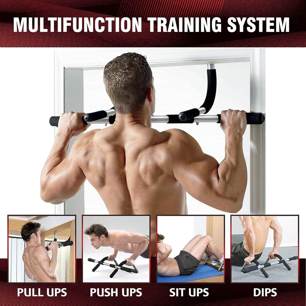 DOORWAY CHIN UP BAR PULL UP BAR SIT UP MULTI-FUNCTION HOME GYM