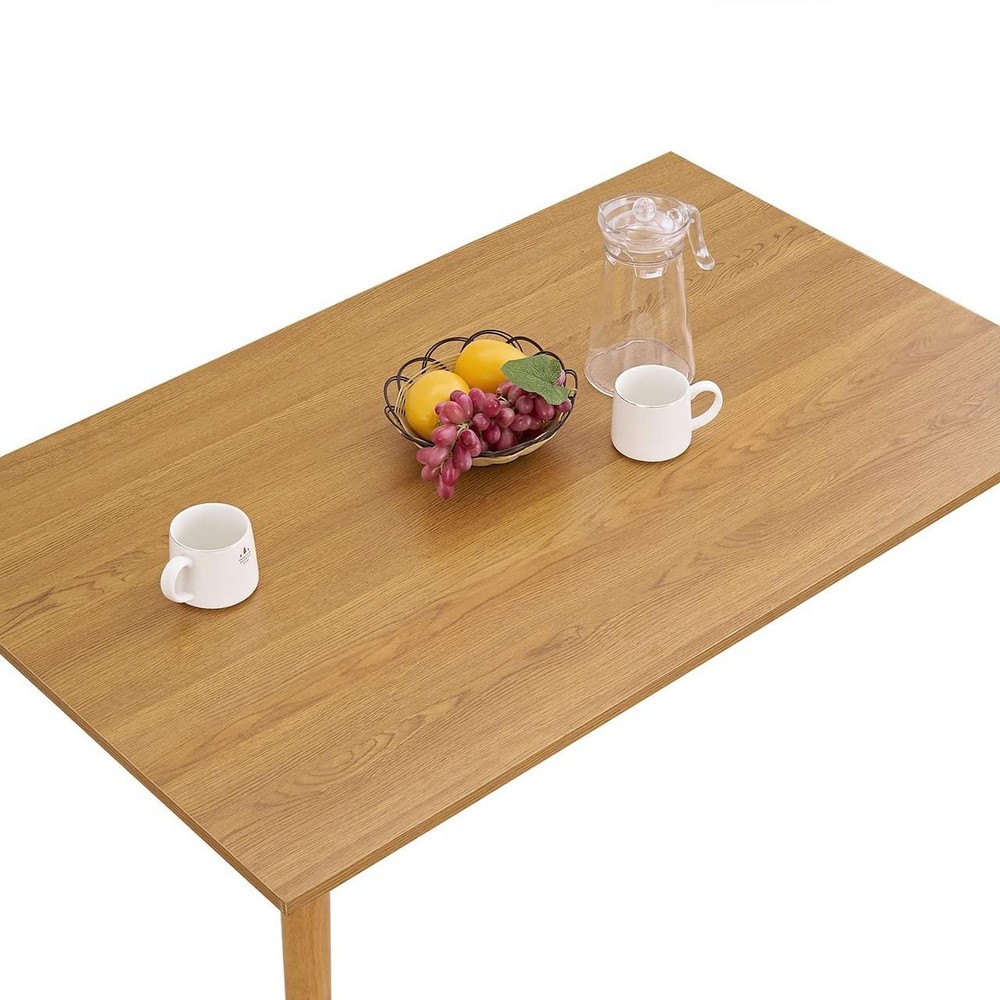Panana Modern Dining Table 47 Inch Kitchen Table with Solid Wood Leg Oak