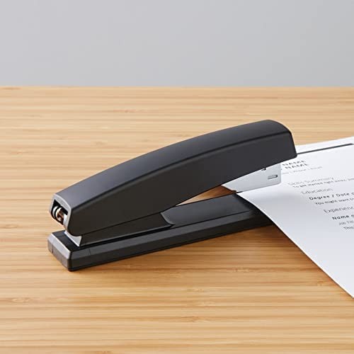 Amazon Basics Stapler with 1000 Staples, Office Stapler, 25 1-Pack, Black