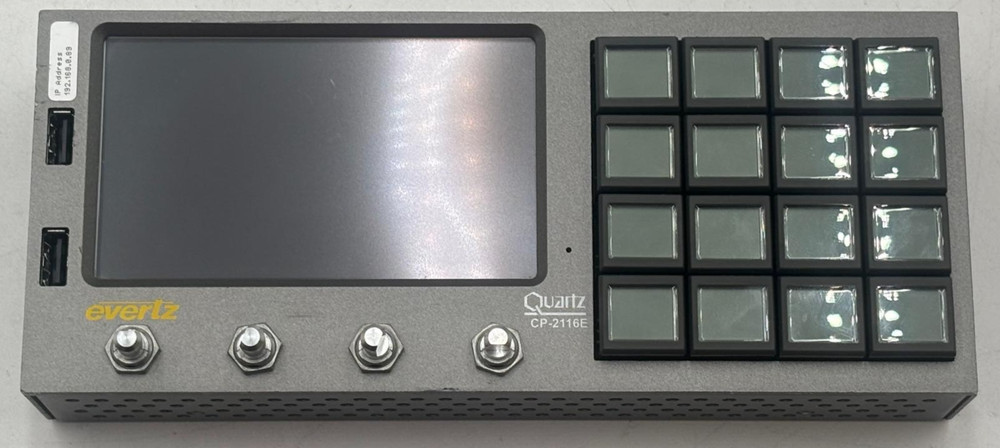 Evertz CP-2116E-H System Control Panel One Touchscreen 16 LCD Buttons