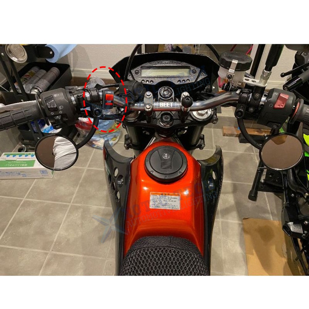 Motorcycle Kill Switch 22mm 7/8" Handlebar Starter Start Stop ATV Switch Button