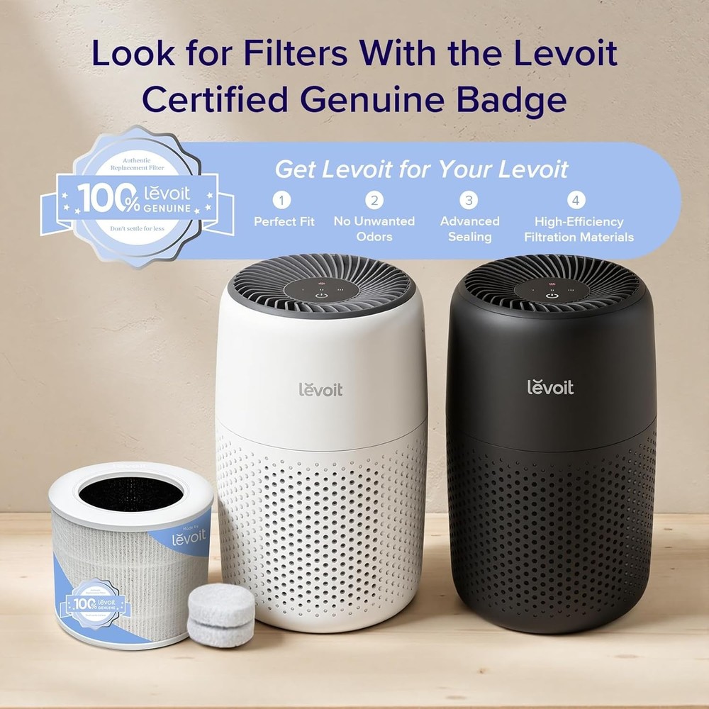 Genuine Levoit Core Mini-P Replacement Filter for Peak Air Quality - 3 Pack