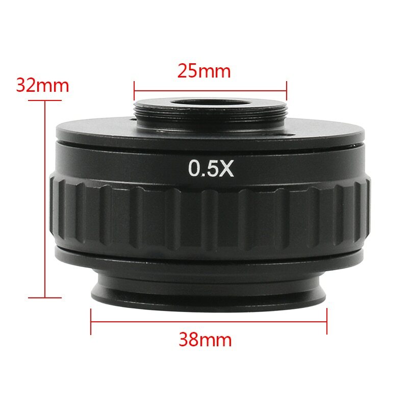 1X 0.35X 0.5X C mount Lens Adapter Adjustable Trinocular for Amscope Microscope