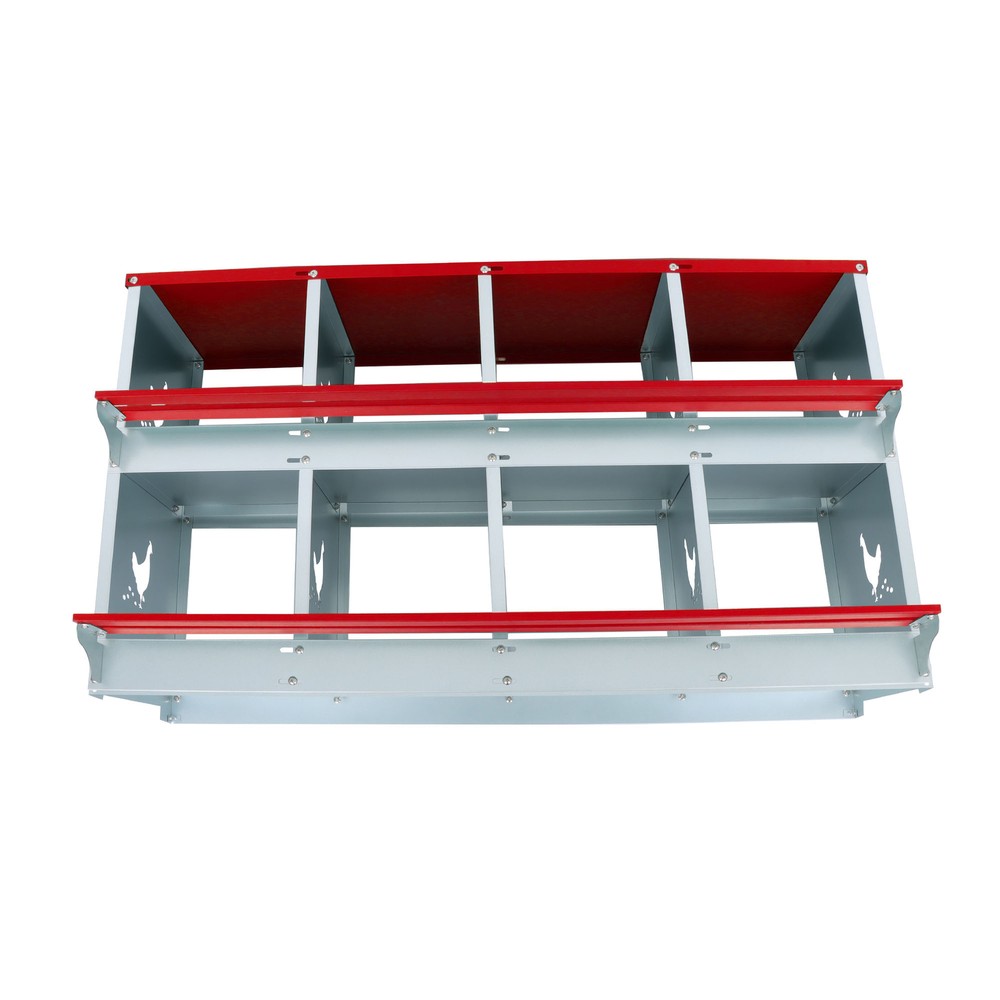 8 Compartment Chicken Nesting Boxes Metal Poultry Nest Box Wall Mount For Hens