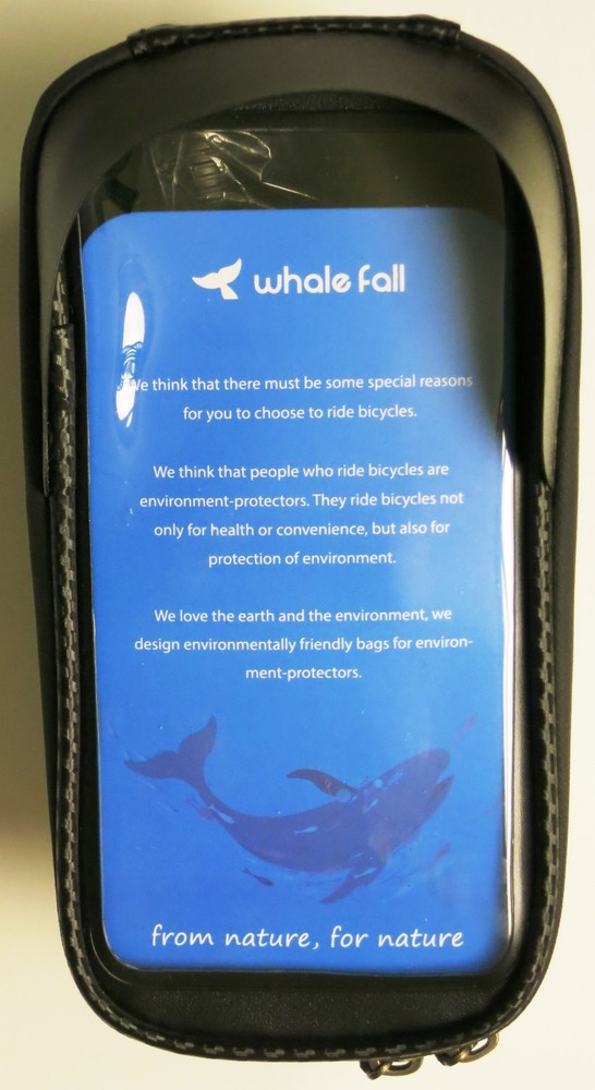 Bicycle Cellphone Hard Case Easy Mount WHALE FALL Waterproof Zipper Close NEW
