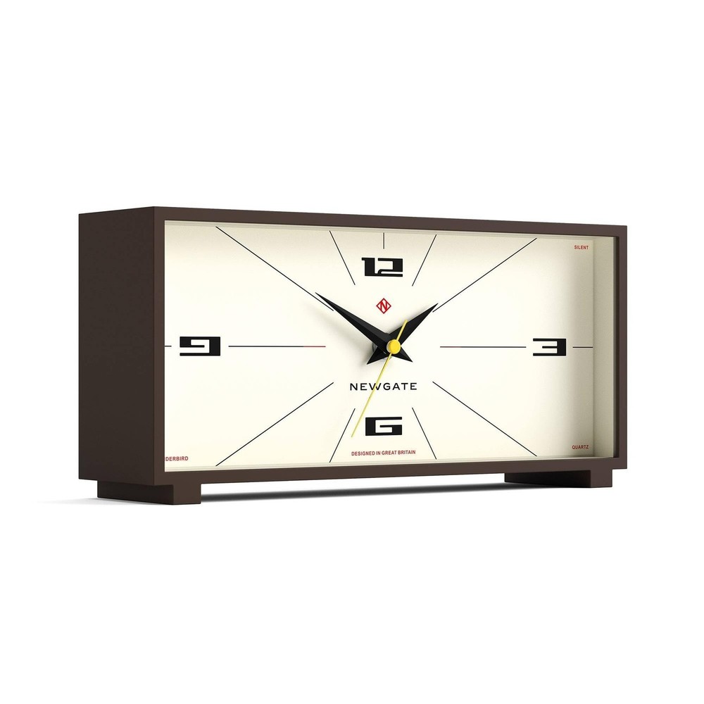 NEWGATE® Thunderbird Desk Clock | Retro Contemporary Rectangular Design | M