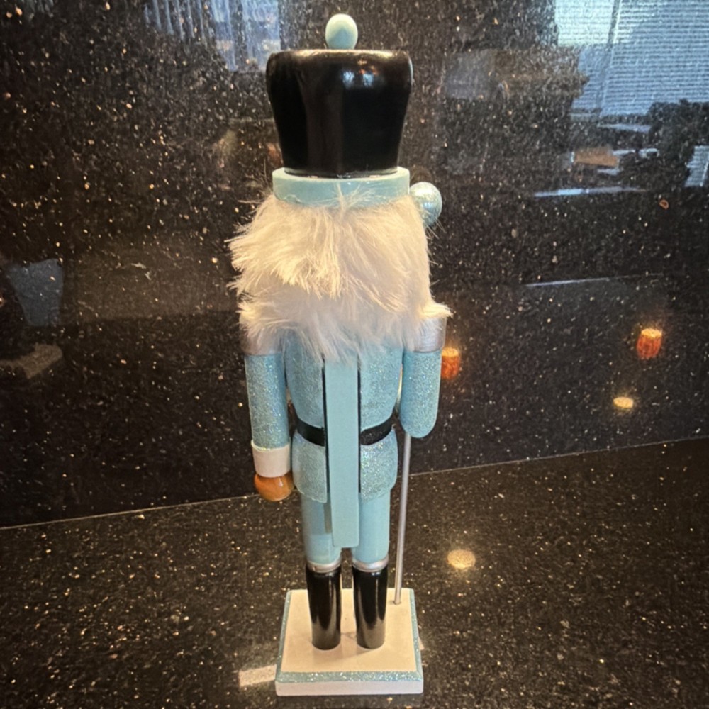 Threshold Christmas Nutcracker Light Blue Black White Silver Wood 2015