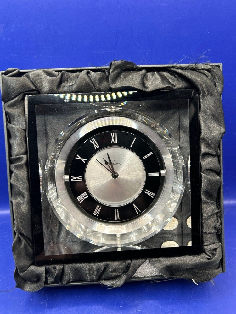 Bulova Mantle Clock - Glass Display Clock