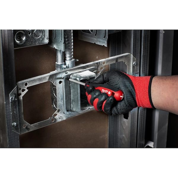 Milwaukee 6-Piece Screwdriver Set – Phillips, Slotted & Hex Bits with Handle