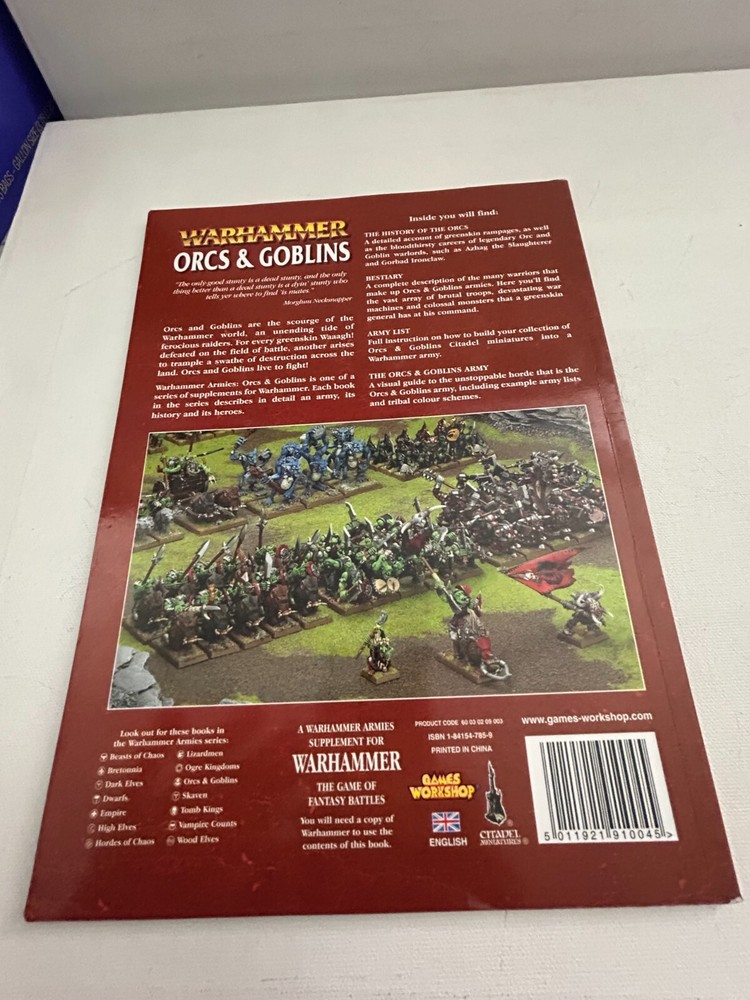 Warhammer Classic Orcs & Goblins Army Book Codex 2006 Excellent SC OOP