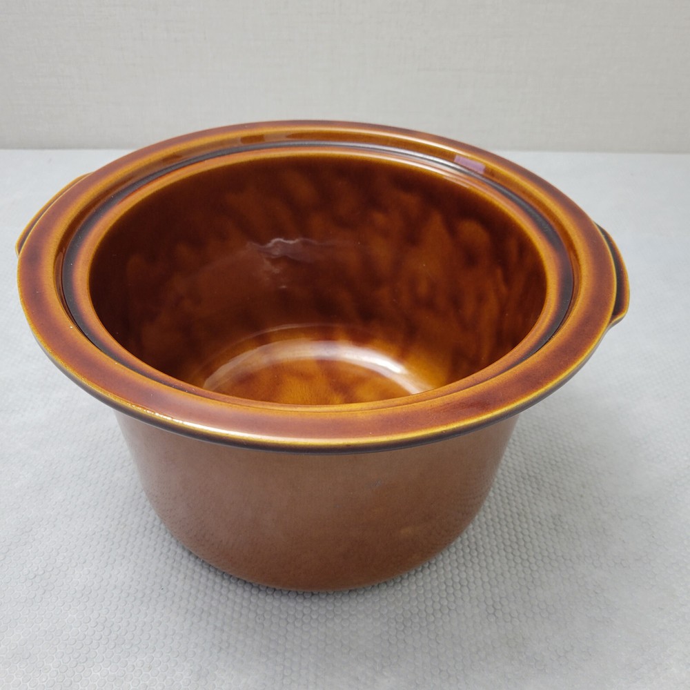 Rival Crock Pot Slow Cooker 6 Quart Stoneware Brown Insert Crock