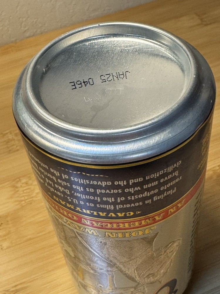 Coors John Wayne - Cavalryman - Empty Beer Can top opened