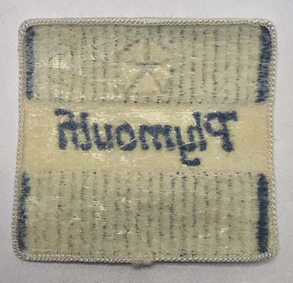 Vintage Plymouth Cloth Embroidered Patch