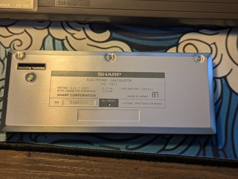 Vintage Sharp PC-1211 Pocket Computer FULLY RESTORED - NEW LCD + BATTERIES!