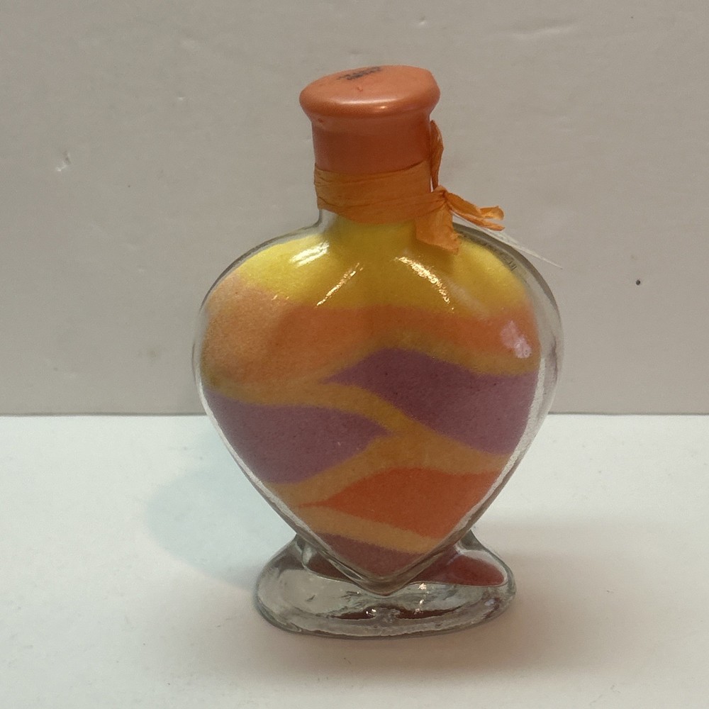 3 Fun Wavy Sand Art Heart Shape Bottles
