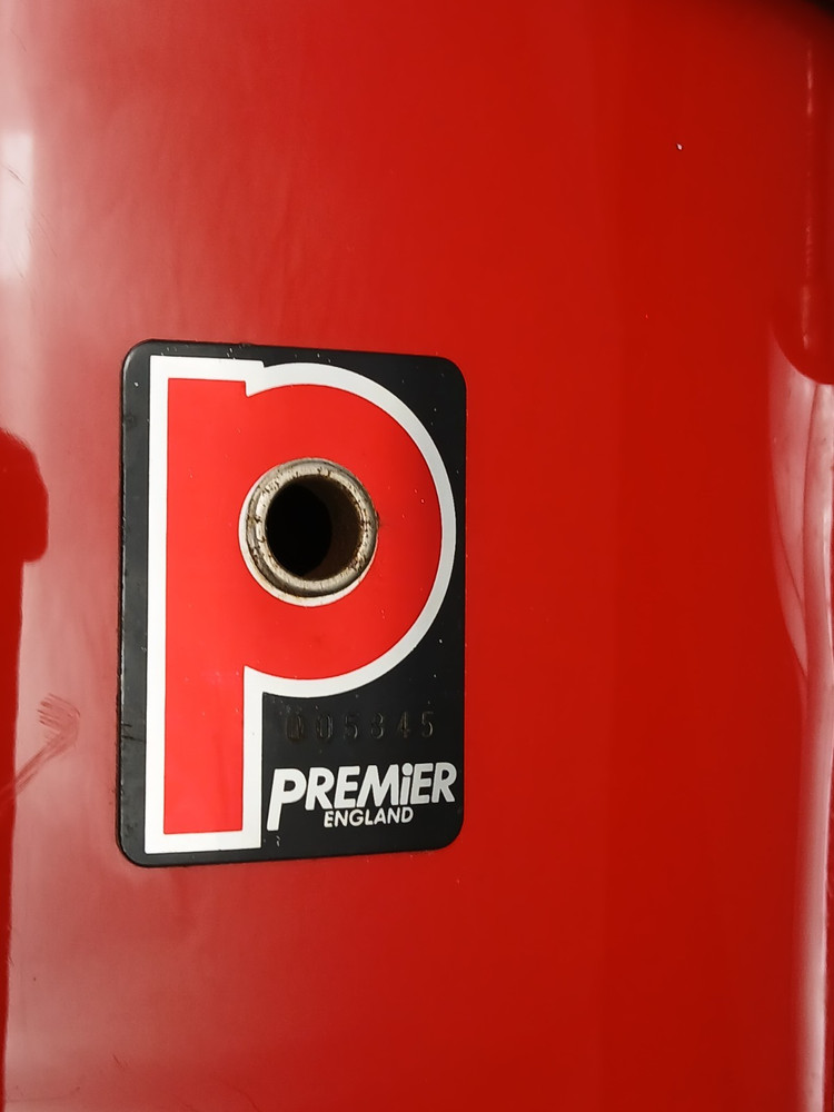 PREMIER 12" RED TOM DRUM, ENGLAND