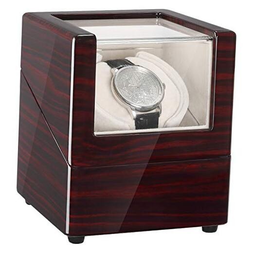 Watch Winder for Single Automatic Watches Solid Wooden Box with A-Piano Finish