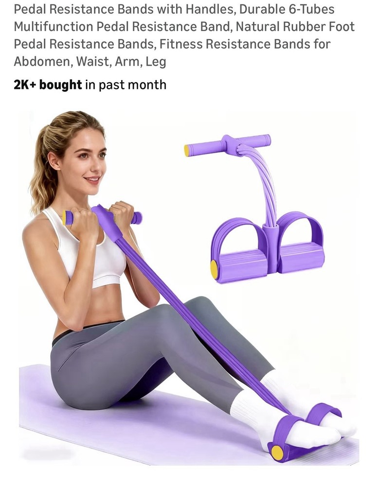 Pedal Resistance Bands with Handles