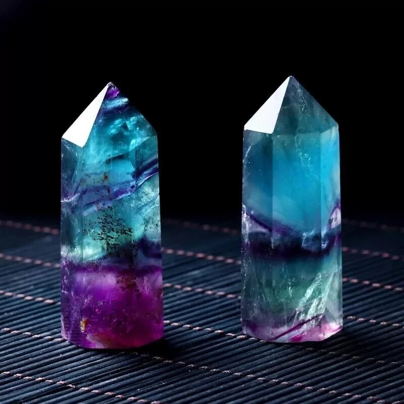 Rainbow Fluorite AAA Exceptional High Grade Quality with Fire Flash Prism Tower