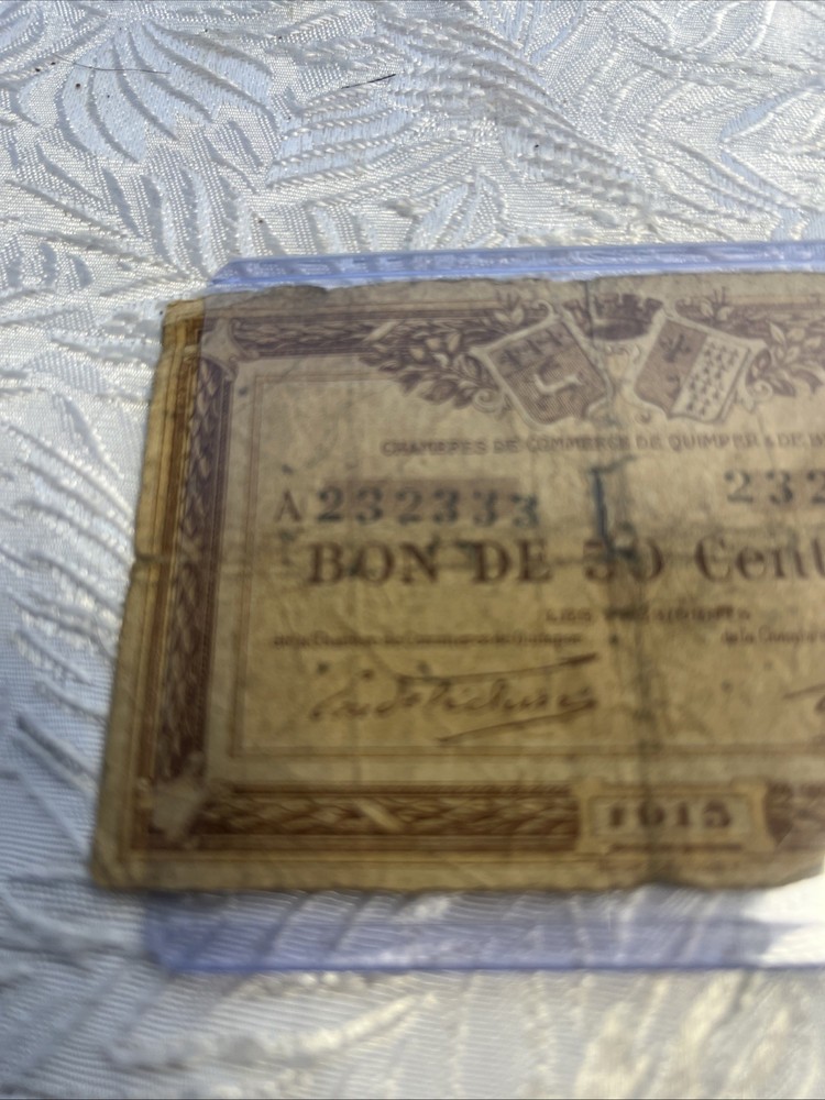 Billet 50 Centimes Quimper Et Brest