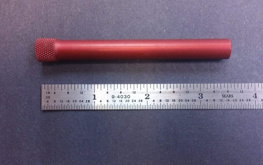 3-1/2" ALUMINUM REPLACEMENT DOWNSTEMS (8) ANODIZED RED FEMALE THREADING